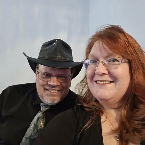 Karen Gleason and Barney together